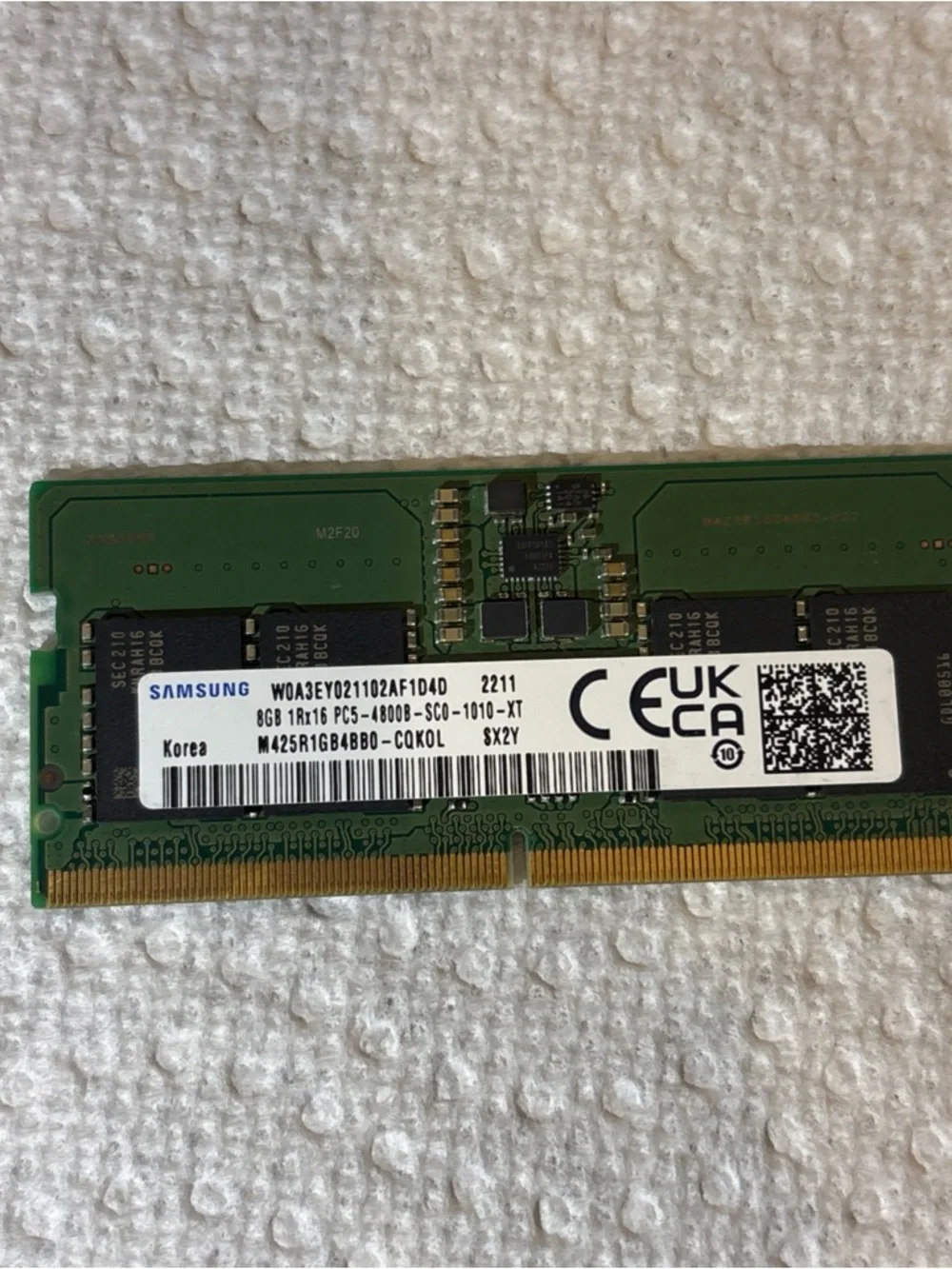 SAMSUNG 8GB 1RX16 DDR5 SODIMM PC5-4800B  LAPTOP MEMORY  SX2Y--Korea